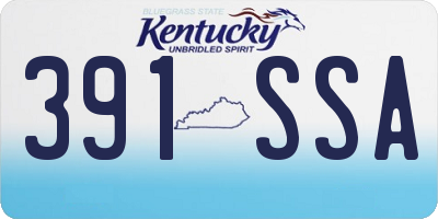 KY license plate 391SSA