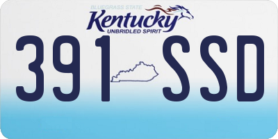 KY license plate 391SSD