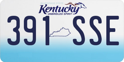 KY license plate 391SSE