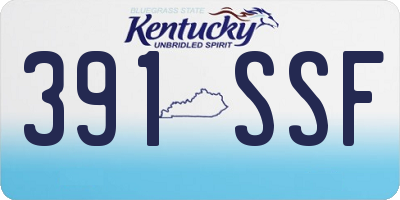 KY license plate 391SSF