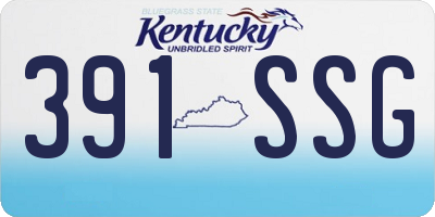 KY license plate 391SSG