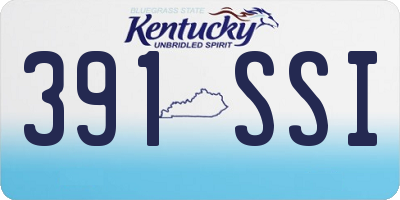 KY license plate 391SSI