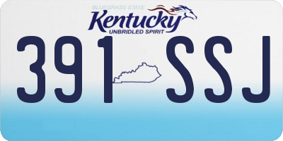 KY license plate 391SSJ