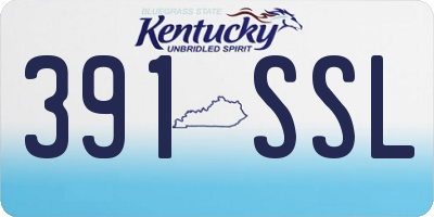 KY license plate 391SSL