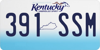 KY license plate 391SSM