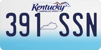 KY license plate 391SSN