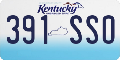KY license plate 391SSO