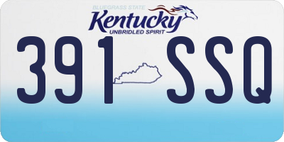 KY license plate 391SSQ
