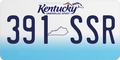 KY license plate 391SSR