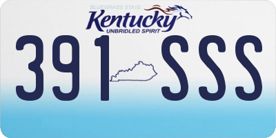 KY license plate 391SSS