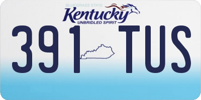 KY license plate 391TUS