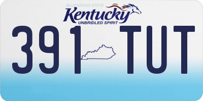 KY license plate 391TUT