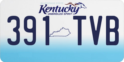 KY license plate 391TVB
