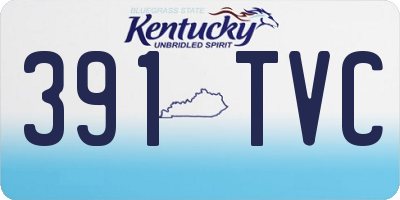 KY license plate 391TVC