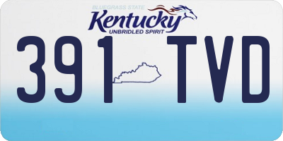 KY license plate 391TVD
