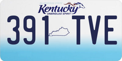 KY license plate 391TVE