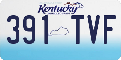 KY license plate 391TVF