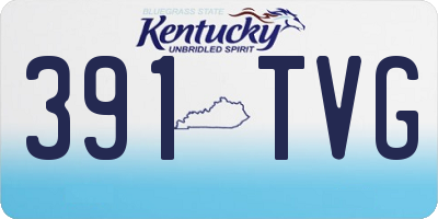 KY license plate 391TVG