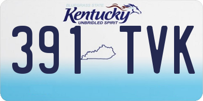 KY license plate 391TVK