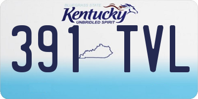 KY license plate 391TVL