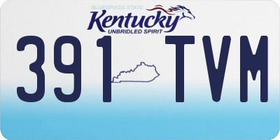KY license plate 391TVM
