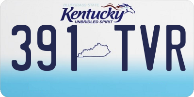 KY license plate 391TVR