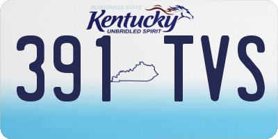 KY license plate 391TVS
