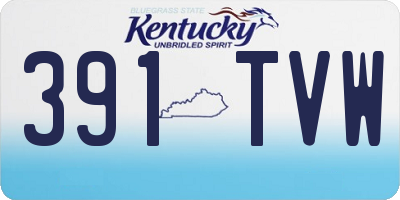 KY license plate 391TVW