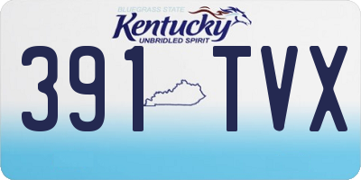 KY license plate 391TVX