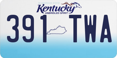 KY license plate 391TWA