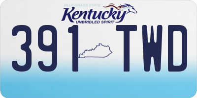 KY license plate 391TWD