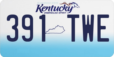 KY license plate 391TWE