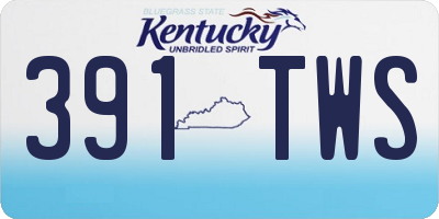 KY license plate 391TWS