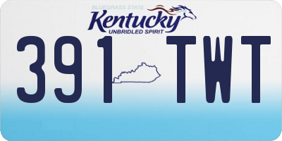 KY license plate 391TWT