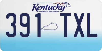 KY license plate 391TXL