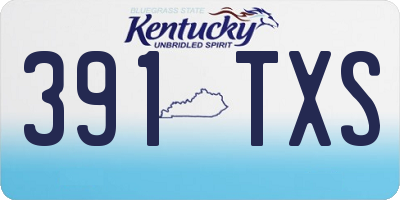 KY license plate 391TXS