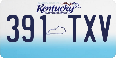 KY license plate 391TXV