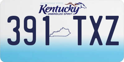 KY license plate 391TXZ