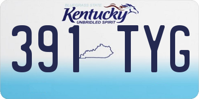 KY license plate 391TYG