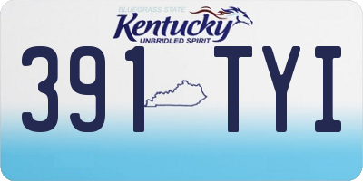KY license plate 391TYI