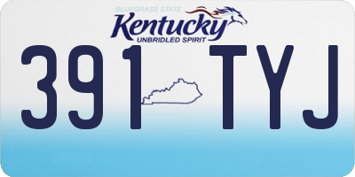 KY license plate 391TYJ