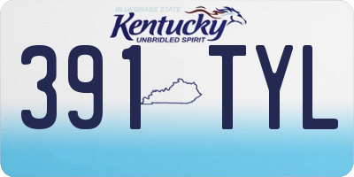 KY license plate 391TYL