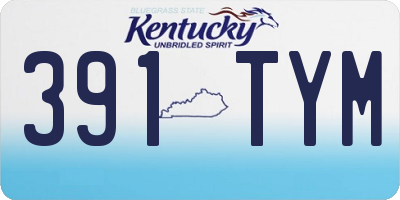 KY license plate 391TYM