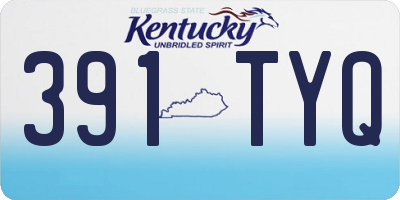 KY license plate 391TYQ