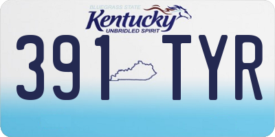 KY license plate 391TYR
