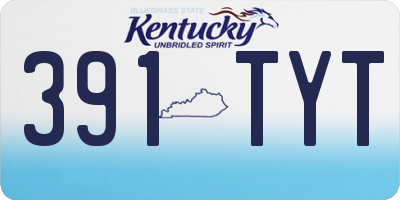 KY license plate 391TYT