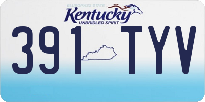 KY license plate 391TYV