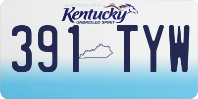 KY license plate 391TYW