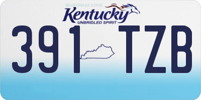 KY license plate 391TZB