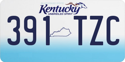 KY license plate 391TZC